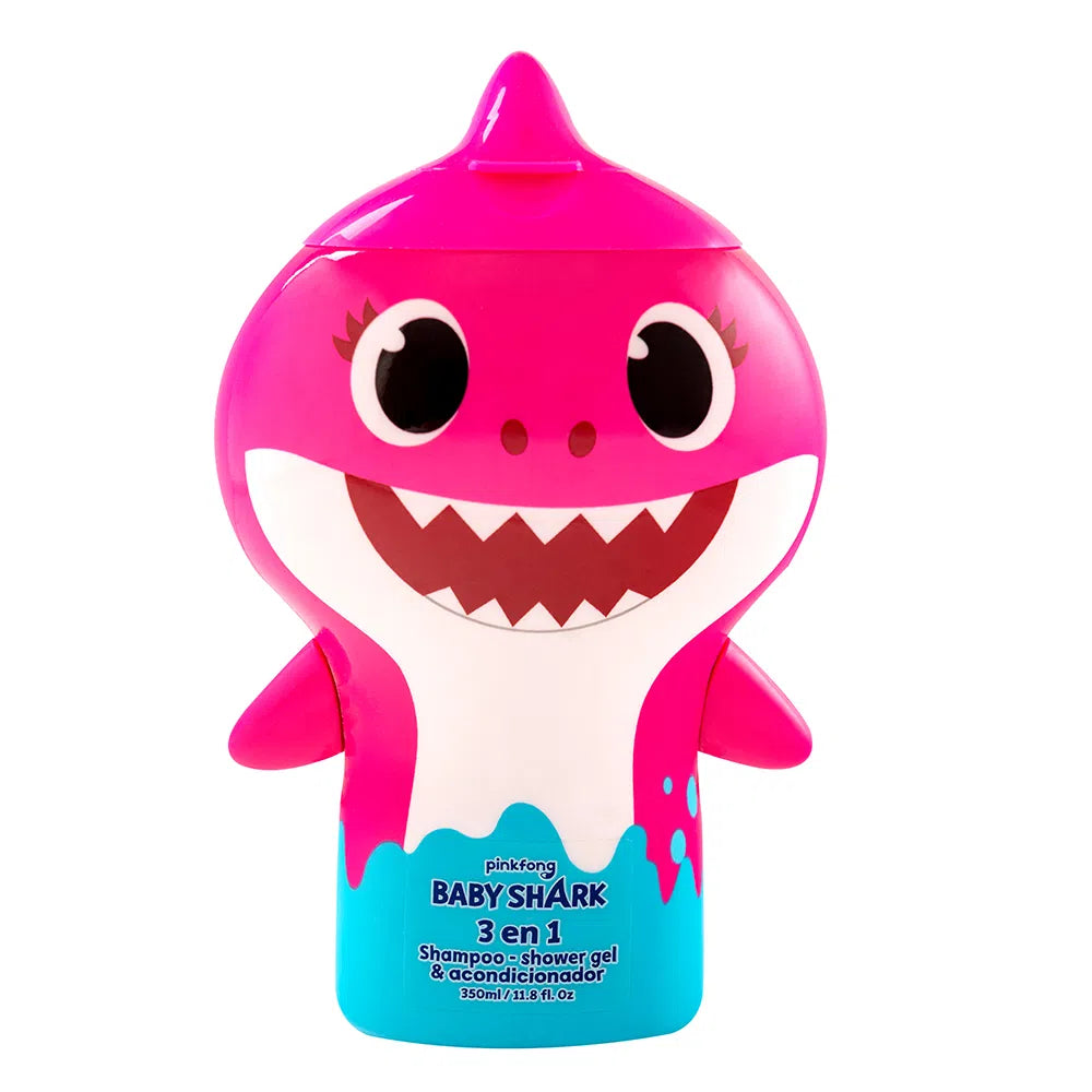 Shampoo Baby Shark 350ml 3 en 1 - Rosa